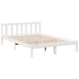 Extra Lang Grenen Bedframe Wit 160x220 cm - 35% Korting