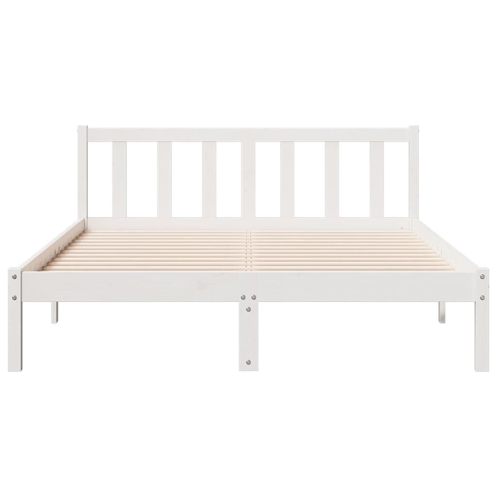 Extra Lang Grenen Bedframe Wit 160x220 cm - 35% Korting