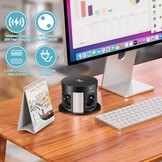 Intrekbare stekkerdoos met 4 stopcontacten, 2x USB-C, 2x USB-A en draadloze oplader, 3680W