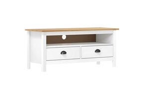 Tv-meubel Hill Grenenhout Wit 110x40x47cm - 47% Korting!