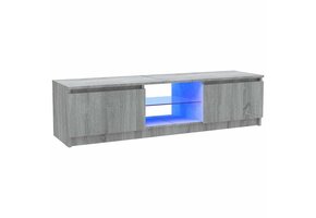 Tv-meubel Grijs Sonoma Eiken met LED-verlichting - 40% Korting
