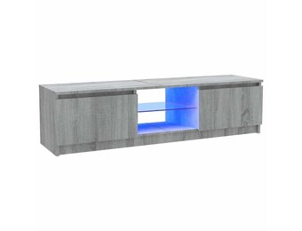 Tv-meubel Grijs Sonoma Eiken met LED-verlichting - 40% Korting