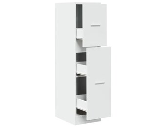 vidaXL Apothekerskast 30x41x118 cm bewerkt hout wit