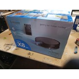 ECOVACS X8 Omni Robotstofzuiger met Omni-station, robotstofzuiger 18000 Pa, onmiddellijke automatische reiniging OZMO roller, warm water wassen 75 °C, automatische lediging, zwart