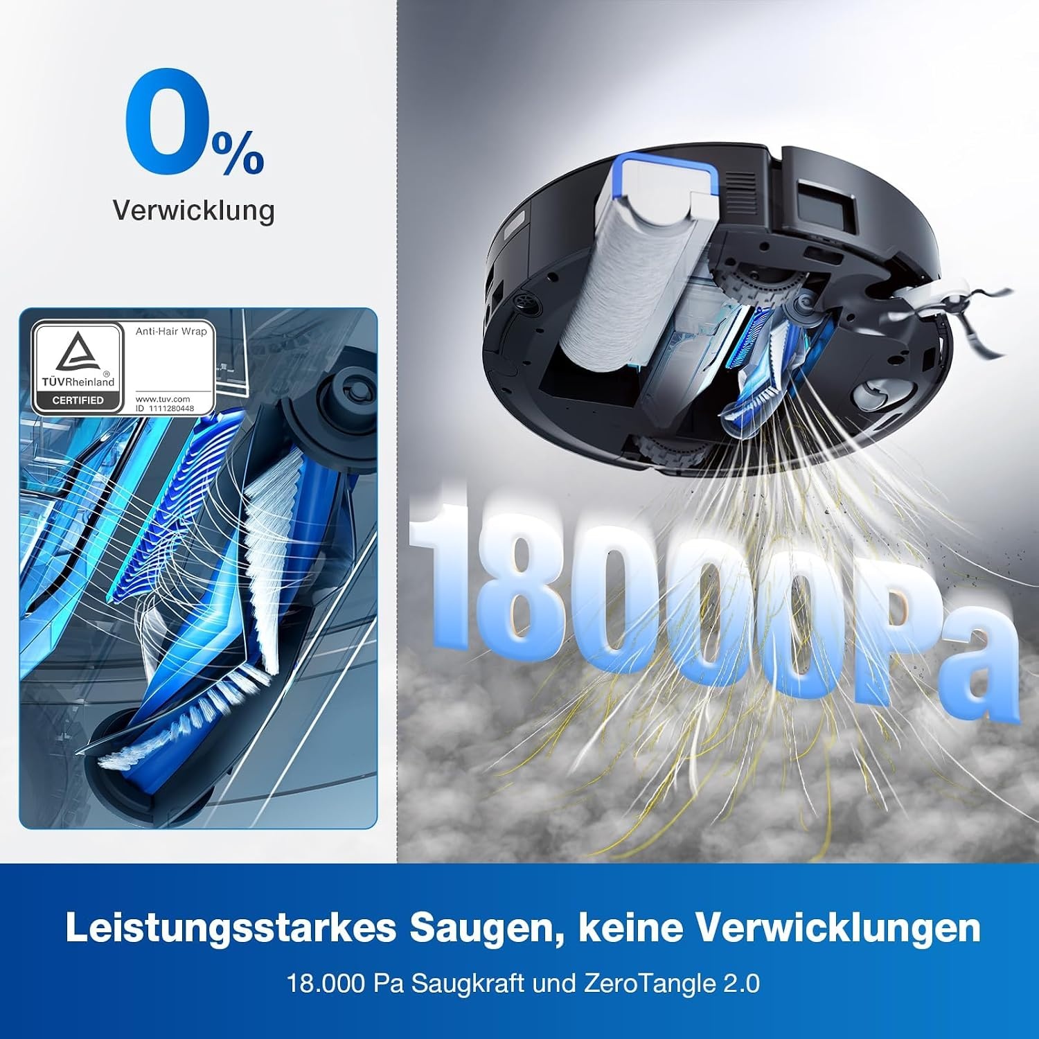 ECOVACS X8 Omni Robotstofzuiger met Omni-station, robotstofzuiger 18000 Pa, onmiddellijke automatische reiniging OZMO roller, warm water wassen 75 °C, automatische lediging, zwart