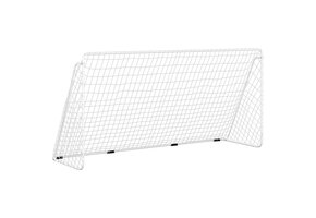 Voetbaldoel met Net 366x122x182cm Staal Wit - 41% Korting!
