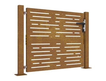 vidaXL Poort 105x80 cm vierkant cortenstaal