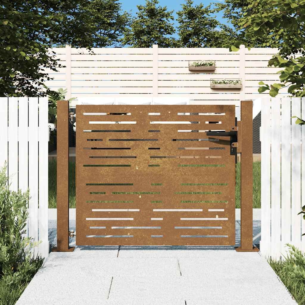 Cortenstaal poort (105x80 cm) met lasergesneden design - 54% Korting
