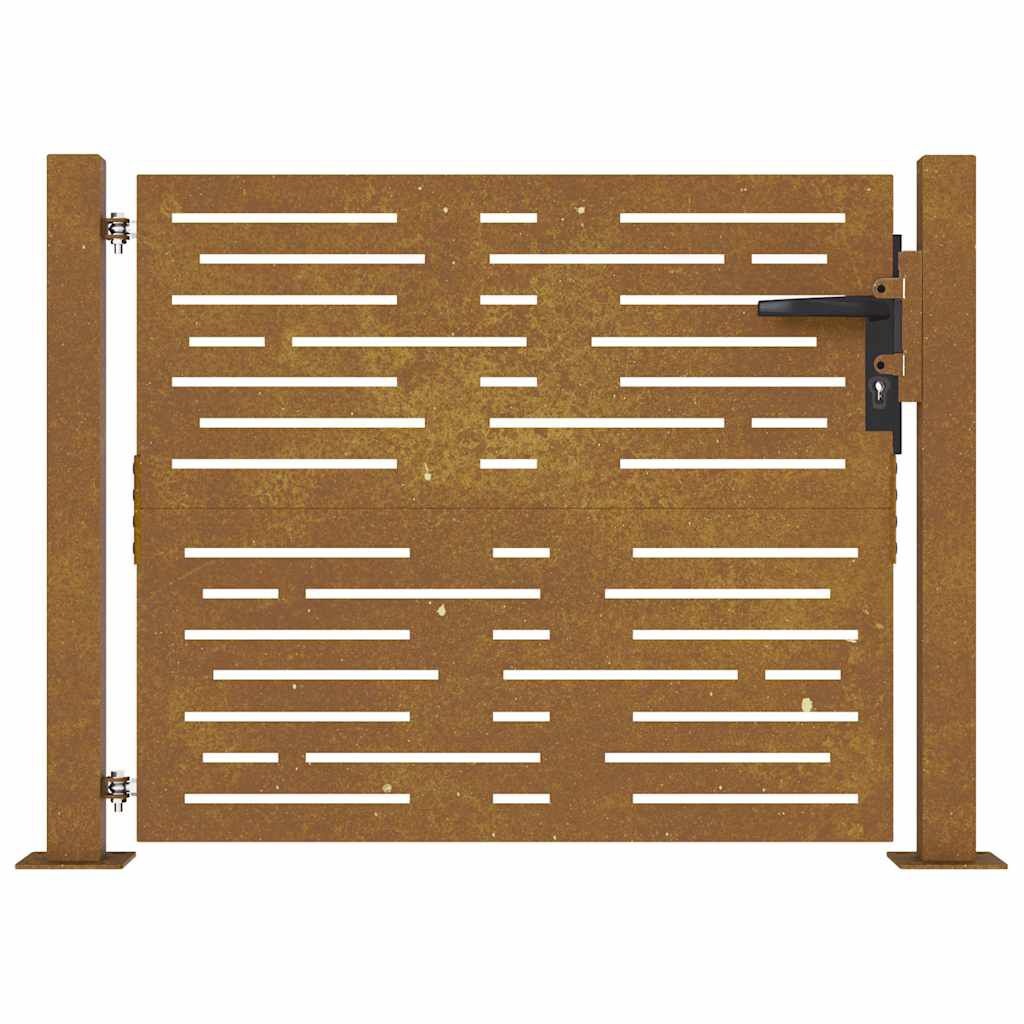 Cortenstaal poort (105x80 cm) met lasergesneden design - 54% Korting