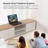 BOIFUN Draagbare dvd-speler met 15,6 inch HD-display, 6 uur oplaadbare batterij, ondersteuning voor USB/SD-kaart/AV-overdracht, sync tv, projectorscherm, zwart