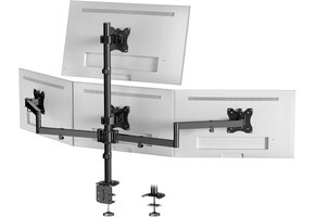 4-Scherm Monitorhouder Staal - 17-32" - Zwart - 41% Korting