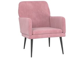 Roze Fluwelen Fauteuil 62x79x79 cm - 34% Korting