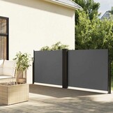vidaXL Windscherm uittrekbaar 120x1000 cm antraciet
