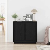 VidaXL Buffetkast Zwart Eiken - 80x34x75 cm met 54% Korting