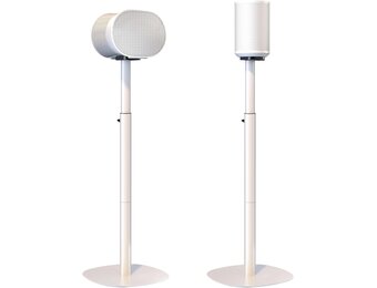 Luidsprekerstandaarden voor Sonos Era 100 SL, Era 100 en Era 300 – Verstelbare hoogte, Vloerstandaarden 74-99 cm, Maximaal draagvermogen 5 kg per standaard, 1 paar, wit