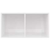 vidaXL Opbergbox voor LP's 71x34x36 cm bewerkt hout hoogglans wit