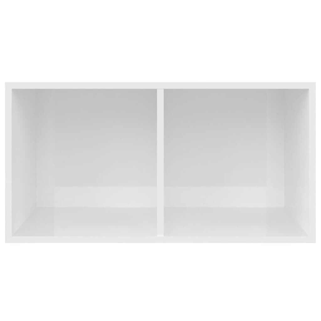 vidaXL Opbergbox voor LP's 71x34x36 cm bewerkt hout hoogglans wit