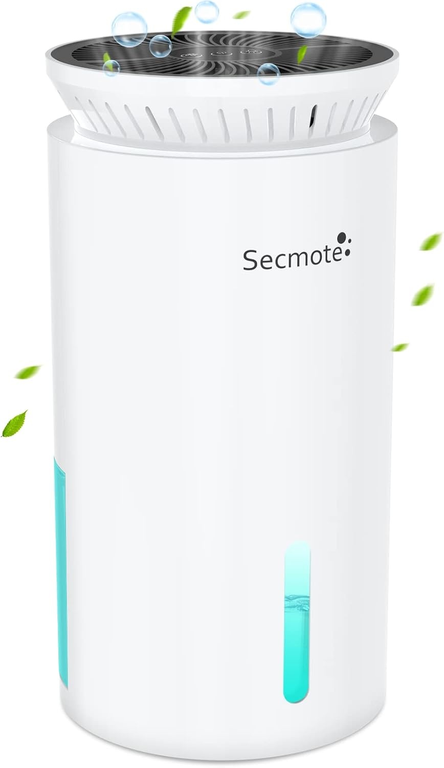 Secmote Elektrische Luchtontvochtiger - 2000 ml - Wit - Voor ruimtes tot 50 m²