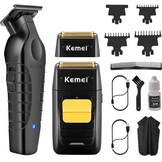 Kemei Elektrisch scheerapparaat voor mannen en tondeuse voor mannen, professionele trimmer zonder tussenruimte, draadloos hoofd scheerapparaat voor mannen met kaalheid, 1102 +PG2299