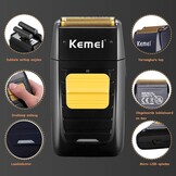 Kemei Elektrisch scheerapparaat voor mannen en tondeuse voor mannen, professionele trimmer zonder tussenruimte, draadloos hoofd scheerapparaat voor mannen met kaalheid, 1102 +PG2299