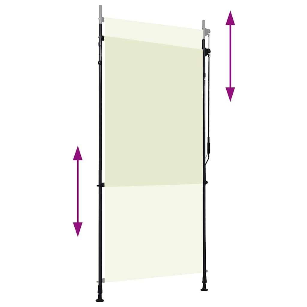 vidaXL Buiten Rolgordijn 100x270 cm Crème - 53% Korting!