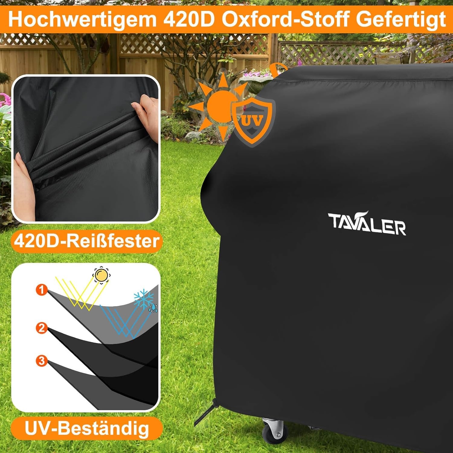 Weerbestendige Barbecuehoes 420D Oxford - 140x65x120cm - 33% Korting