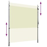 VidaXL Rolgordijn Buiten 200x270 cm Crème - 34% Korting