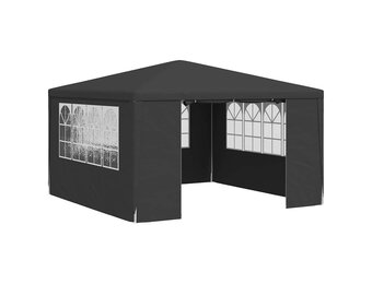 Partytent 4x4m Antraciet met Zijwanden - 34% Korting!