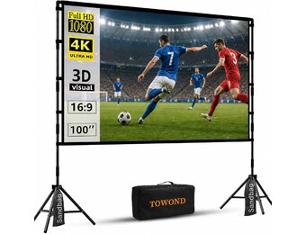 Draagbaar Projectiescherm met Statief 100" 16:9 - 34% Korting!