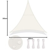 Waterdicht Schaduwdoek 3x3m Crèmewit - 95% UV Bescherming (28% Korting!)