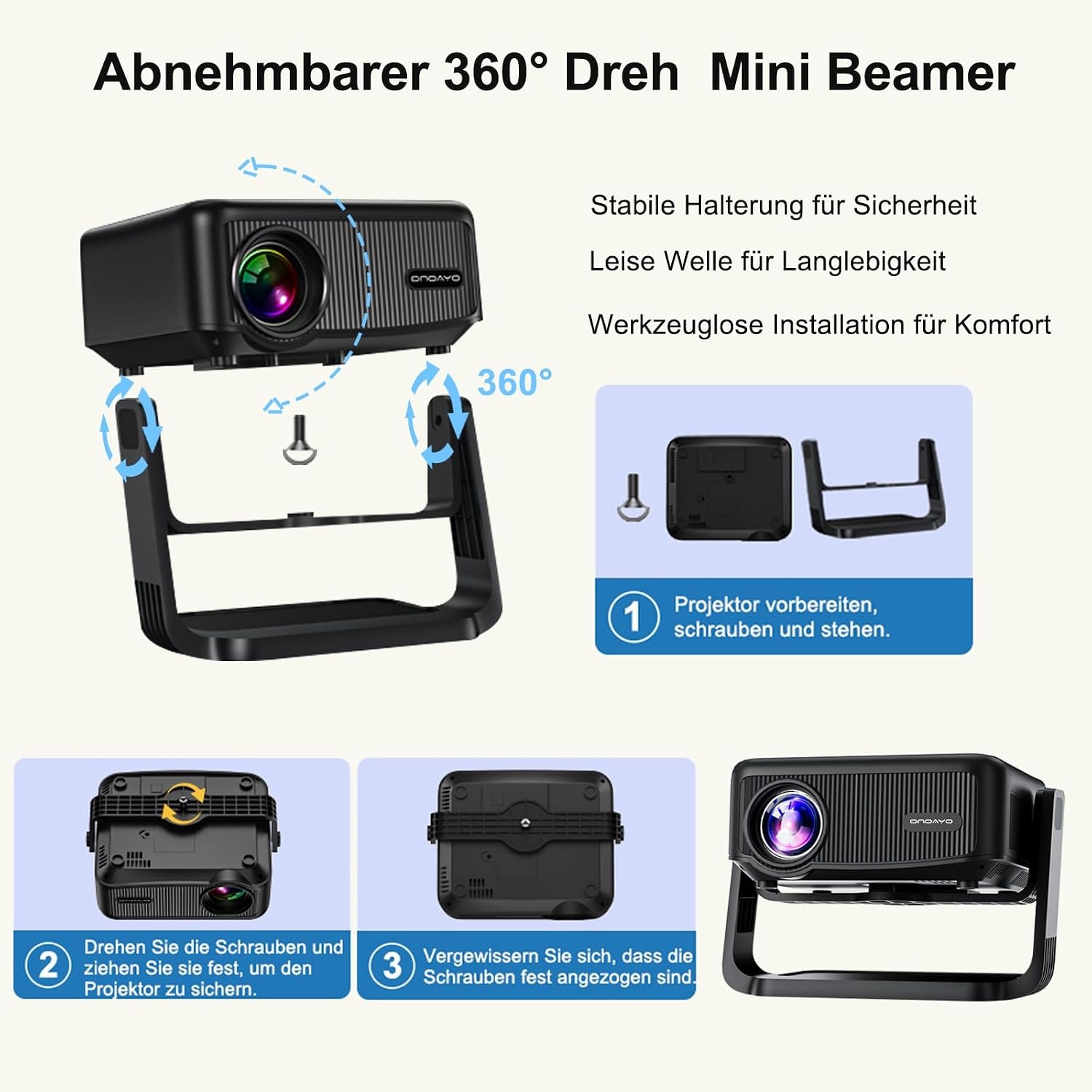 Mini Beamer 1080p HD met 4K Ondersteuning - 34% Korting!