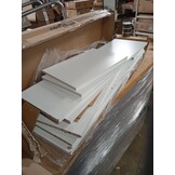 Shoenenbank bewerkt hout wit - 102x30,5x45 cm | 58% Korting!