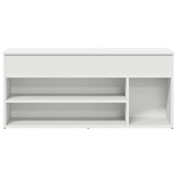 Shoenenbank bewerkt hout wit - 102x30,5x45 cm | 58% Korting!
