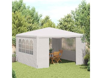 Ruime Witte Partytent met Zijwanden 4x4m - 34% Korting