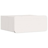 vidaXL Nachtkastje met lade Wit 39 x 34 x 16,5 cm Massief grenenhout