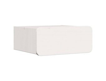 vidaXL Nachtkastje met lade Wit 39 x 34 x 16,5 cm Massief grenenhout