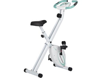 Ultrasport F-Bike Pro Opvouwbare Hometrainer tot 130 KG, met 8 Weerstandsniveaus, Comfortabel Zadel, Extra Stil I Opvouwbare Indoor Hometrainer, Fitnessfietsen, Grijs-Zwart