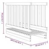 vidaXL Speelbrug 45x107,5x79 cm massief grenenhout