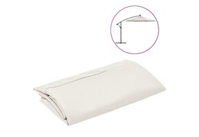 Vervangend parasoldoek 350cm zandwit - 40% Korting