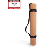 Yogamat Pro van kurk, testwinnaar prijs/prestaties, extra groot, 200 x 66 cm, getest met zeer goed, draagriem en yogatas inclusief