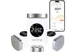 Thermostaatkoppen Salcar TRV801W (3 stuks) - Wifi & Spraakgestuurd - 36% Korting