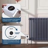 SALCAR TRV801W Thermostaatkoppen, 3 stuks, wifi, thermostaat, compatibel met Amazon Alexa en Google Assistent, Tuya, programmeerbaar, thermostaat, geen gateway nodig