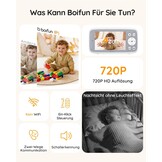 BOIFUN babyfoon met camera 4,0 inch IPS beeld