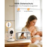 BOIFUN babyfoon met camera 4,0 inch IPS beeld