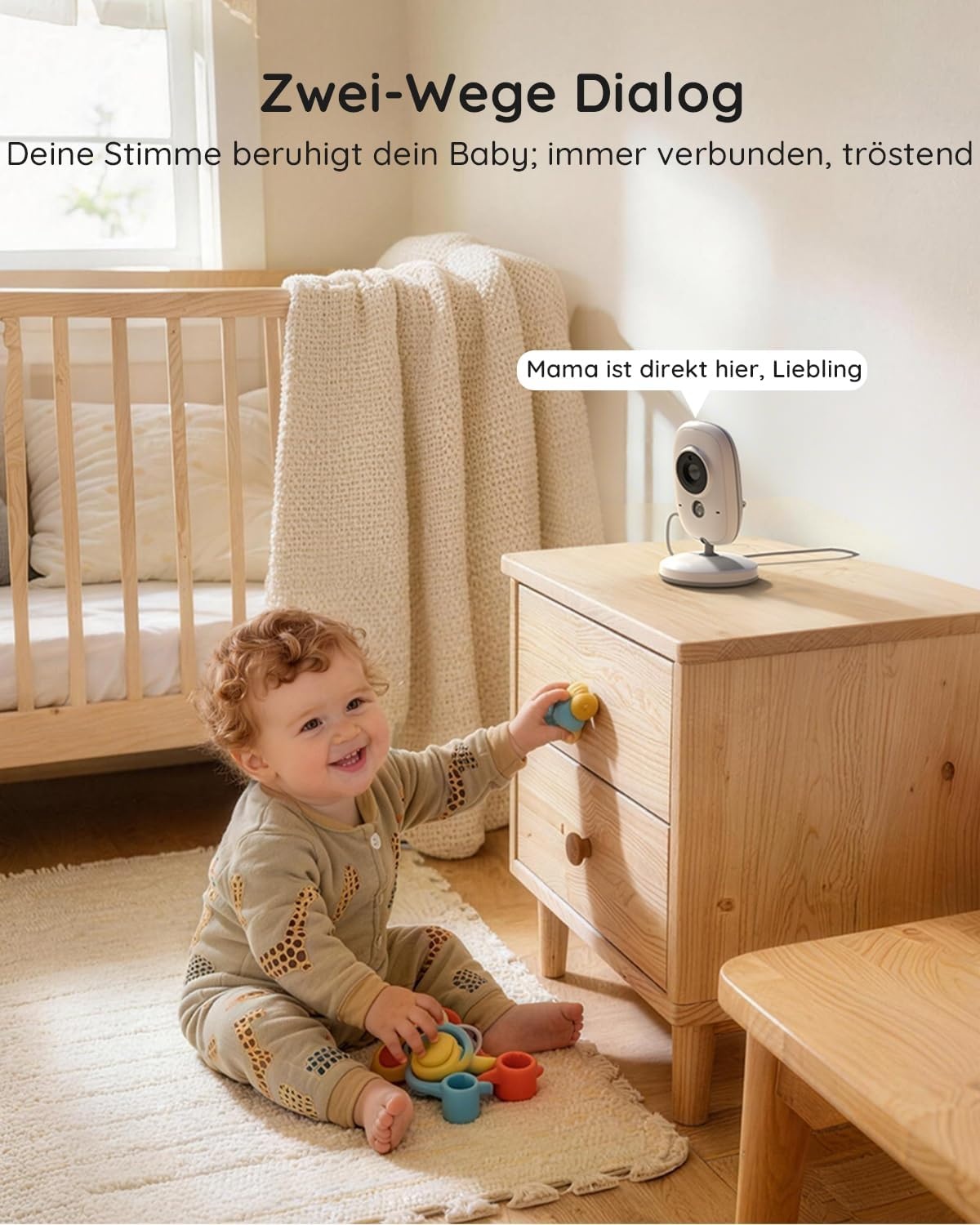 BOIFUN babyfoon met camera 4,0 inch IPS beeld