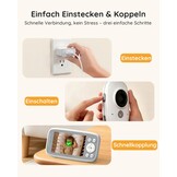 BOIFUN babyfoon met camera 4,0 inch IPS beeld