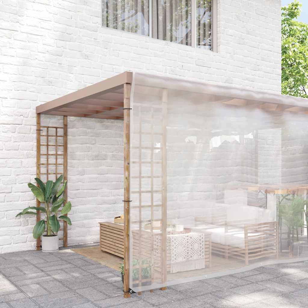 vidaXL Doorzichtig zeildoek met zeilringen 8x10 m polyethyleen