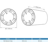 Silencio Tubo buisventilator, 100 mm, extra stil en krachtig, innovatieve buisventilator voor badkamer, keuken en woonkamer, zorgt voor een aangenaam klimaat