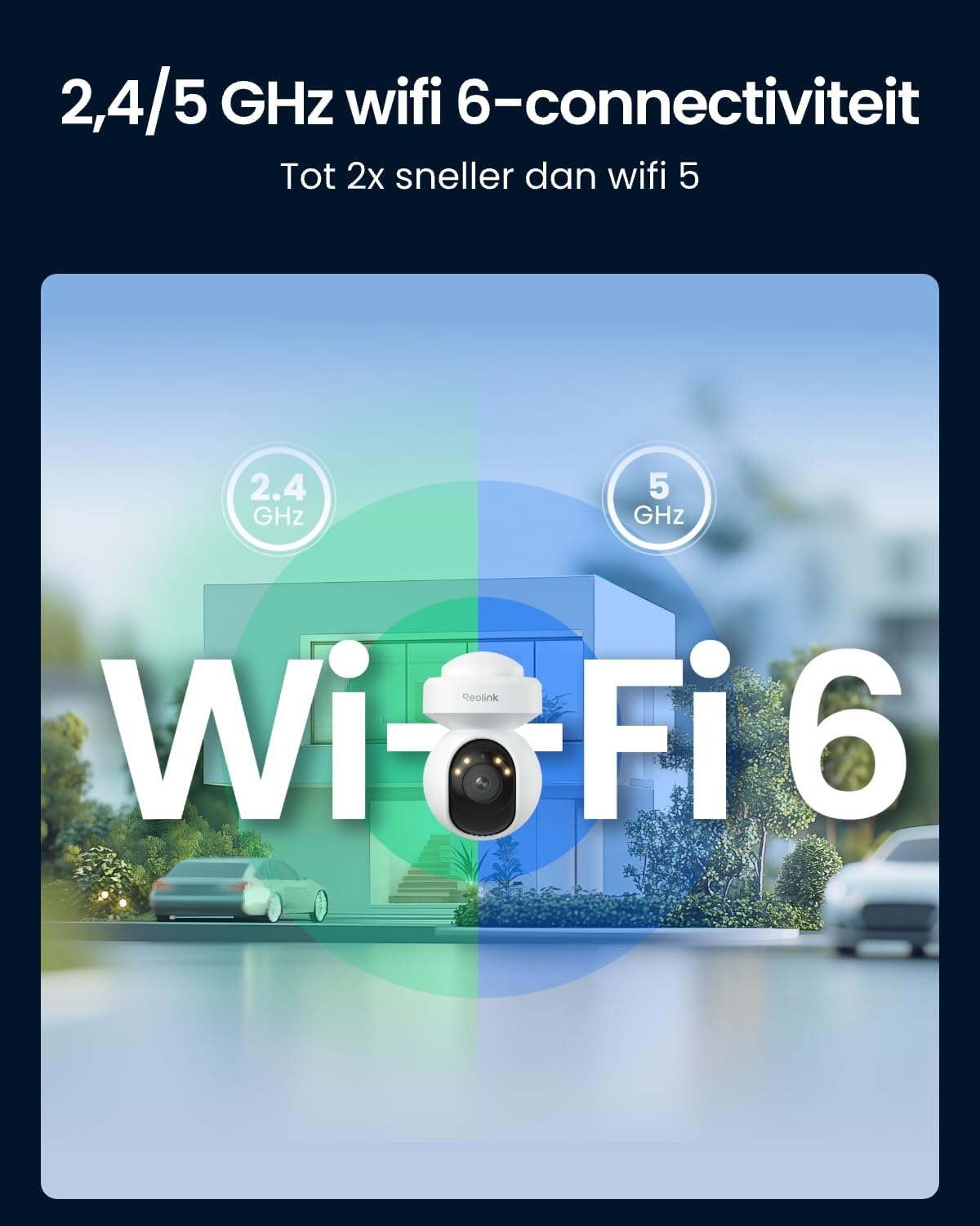 Reolink 4K PTZ-camera met bewegingsdetectie, auto-tracking, dual-band Wi-Fi 6, 355° pan, 50° tilt, tweewegspraak en kleuren-nachtzicht, E1 Outdoor S