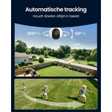Reolink 4K PTZ-camera met bewegingsdetectie, auto-tracking, dual-band Wi-Fi 6, 355° pan, 50° tilt, tweewegspraak en kleuren-nachtzicht, E1 Outdoor S